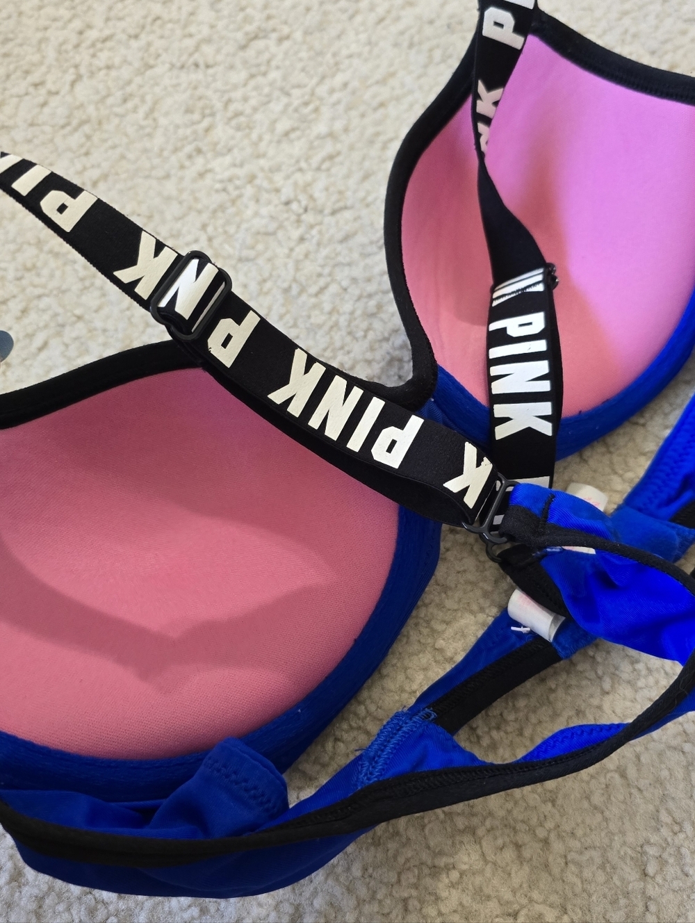 Love Pink Victorias Secret Pushup Bra In Size Small B Cup Adjustable Back - Picture 6 of 6